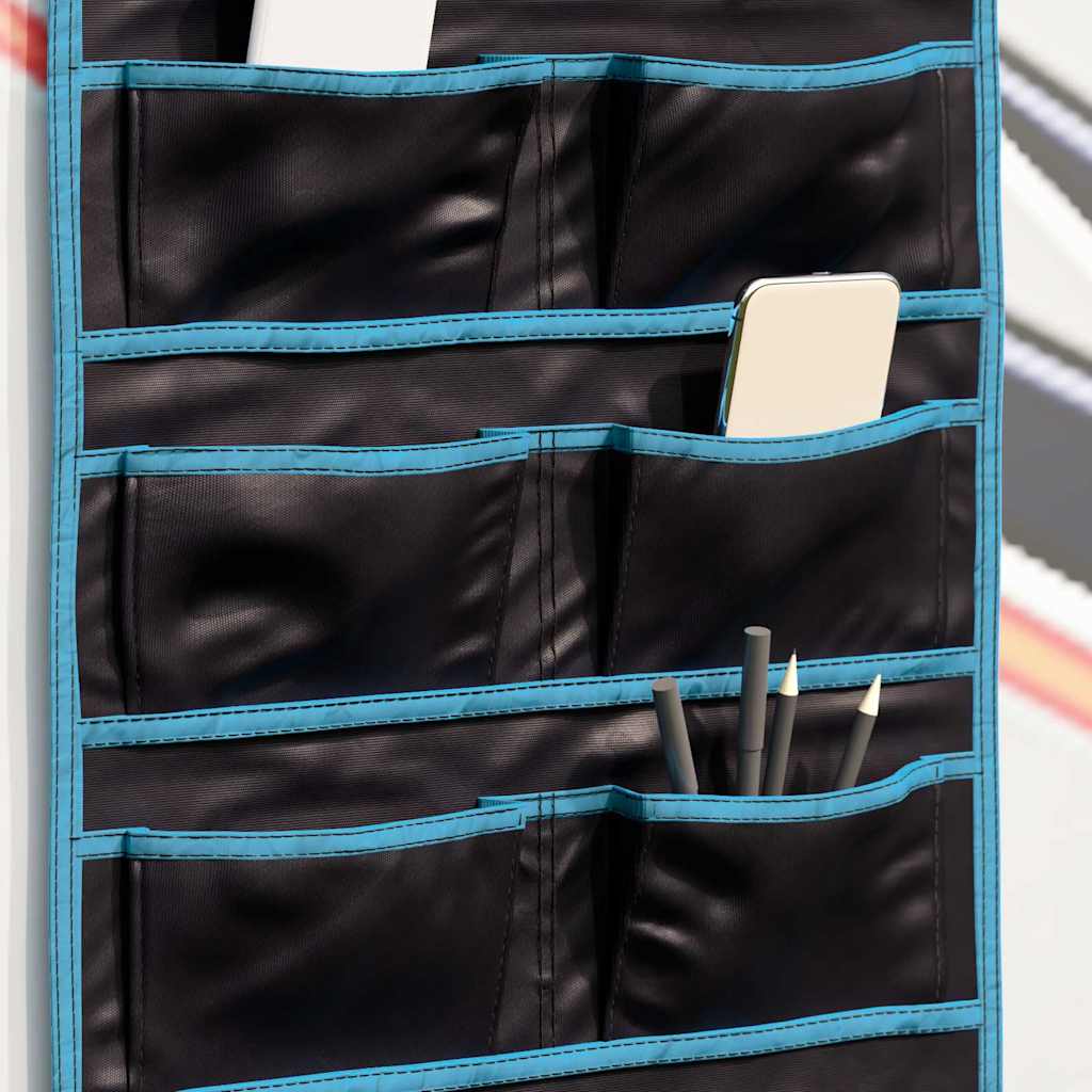 Opbevaringspose med opbevaring Sort og Blå 63,5 x 40 cm oxford