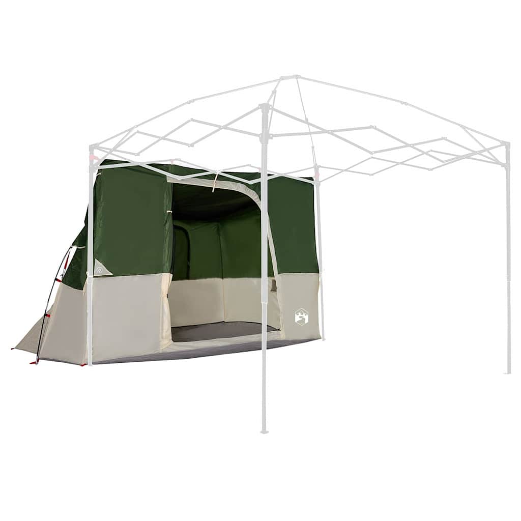 Indertelt med tag med opbevaring Grøn 280 x 220 x 176 cm taft