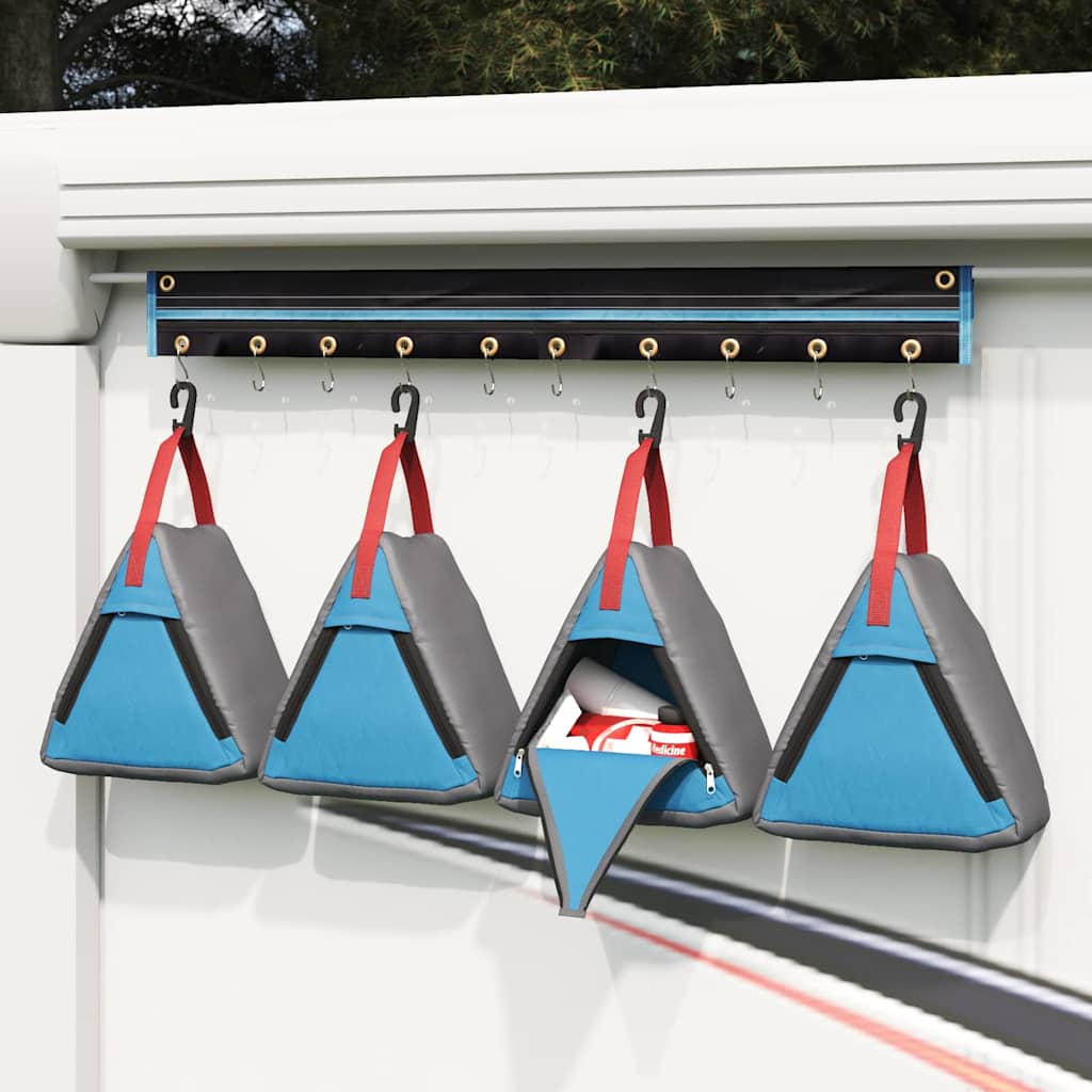 Opbevaringspose 4 stk. Grå og Blå 24 x 16 x 24 cm oxford
