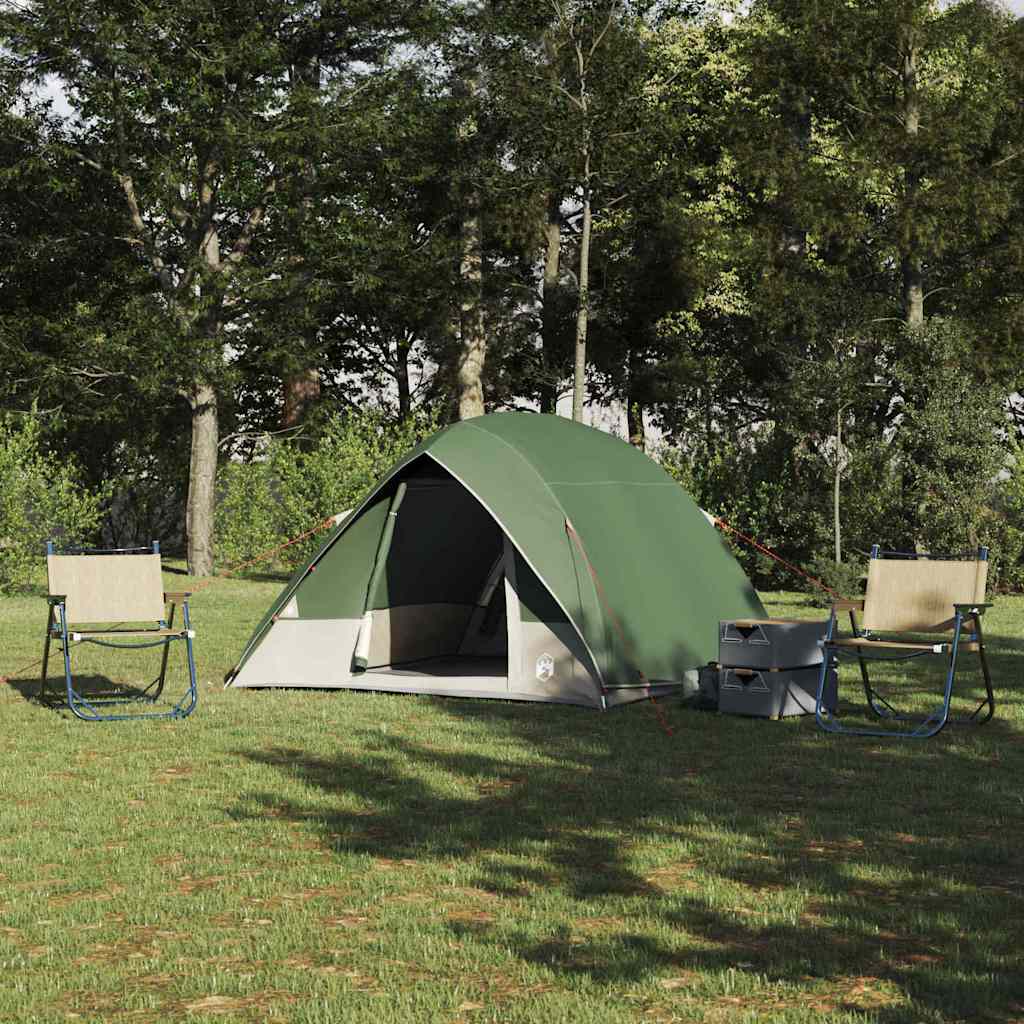 Camping telt 4-personers Vandtæt Grøn taft