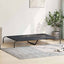 forhøjet hundeseng 150x90x20 cm textilene og stål sort