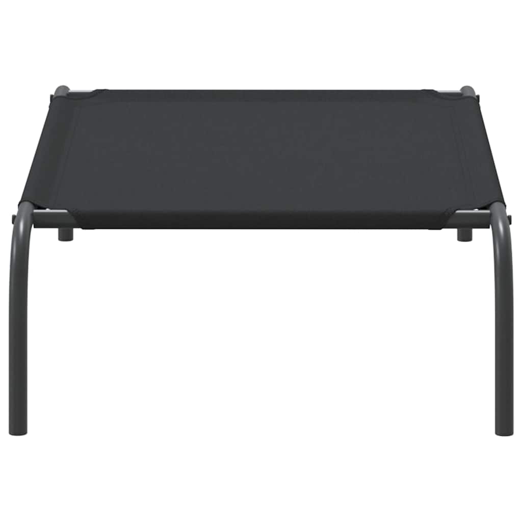 løftet hundeseng 90x50x20 cm oxfordstof og stål sort