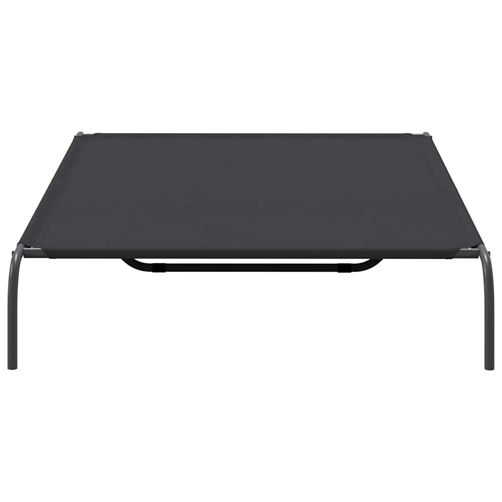 løftet hundeseng 150x90x20 cm oxfordstof og stål sort
