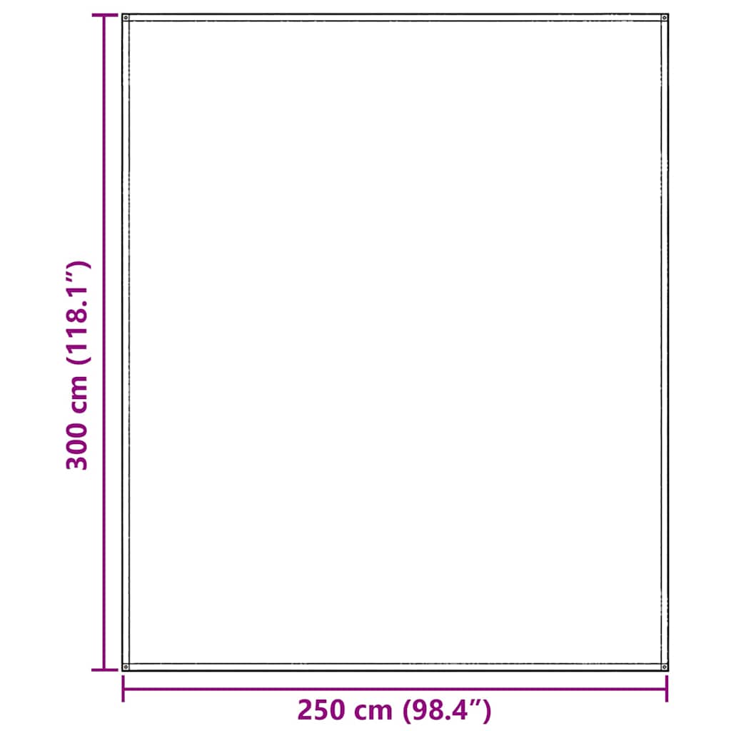 Telt tæppe Blå og grå 300 x 250 cm Polyethylen