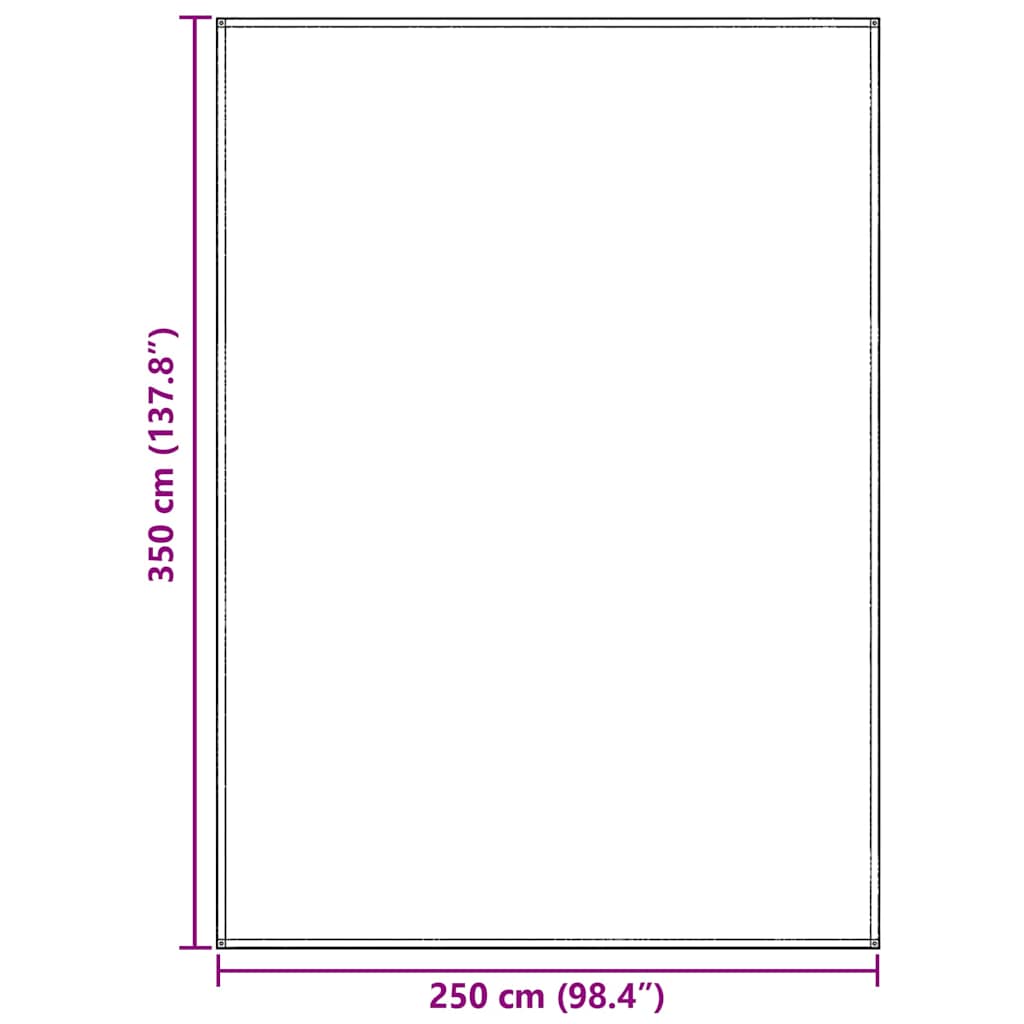 Telt tæppe Blå og grå 350 x 250 cm Polyethylen
