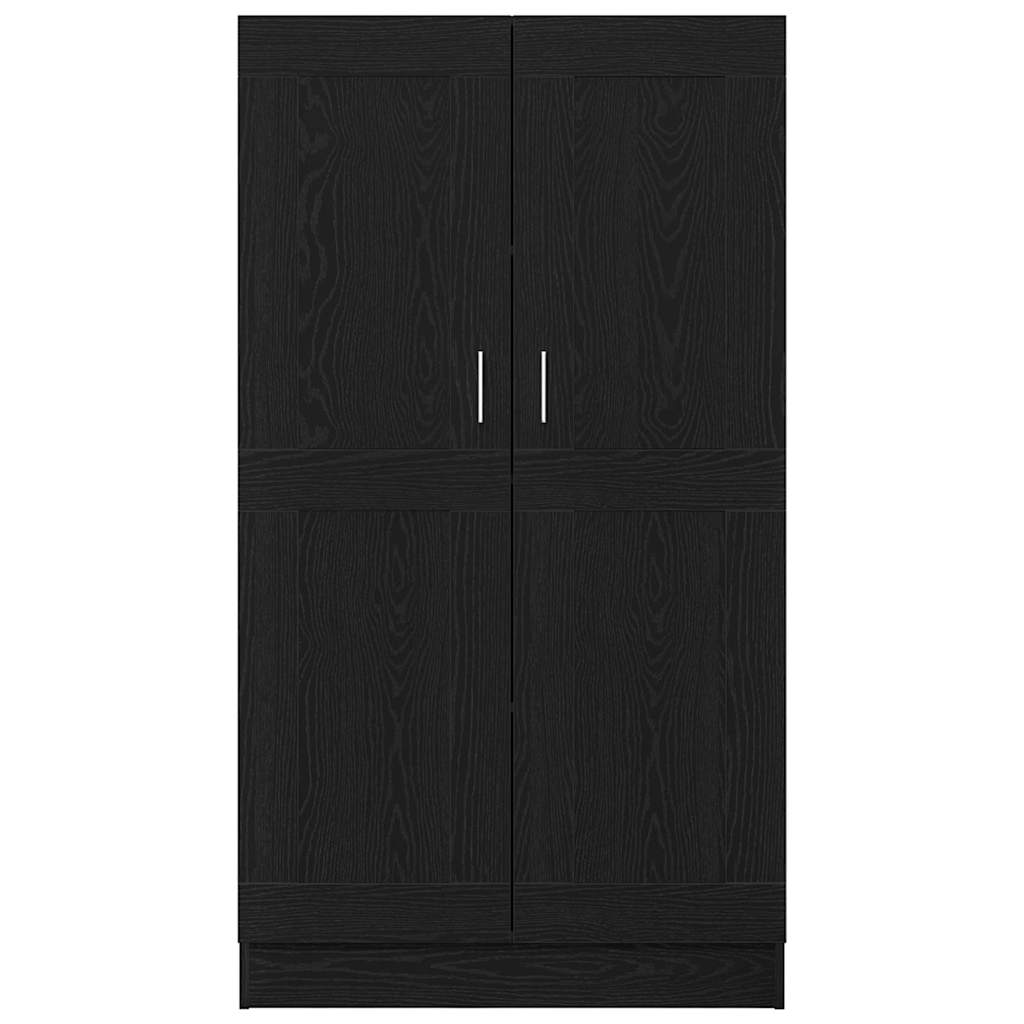Bogskab 3 niveauer 82,5 x 30,5 x 150 cm Konstrueret træ Sort eg
