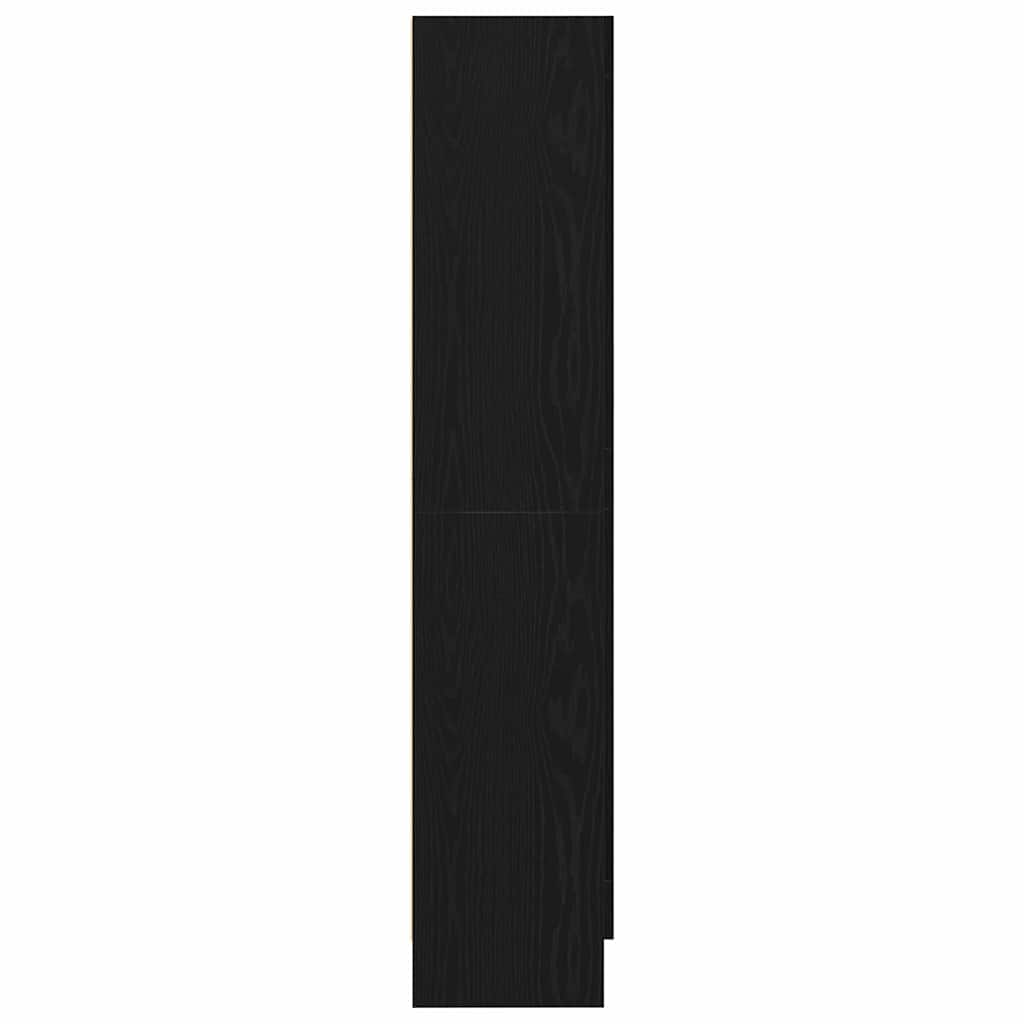 Bogskab 3 niveauer 82,5 x 30,5 x 150 cm Konstrueret træ Sort eg