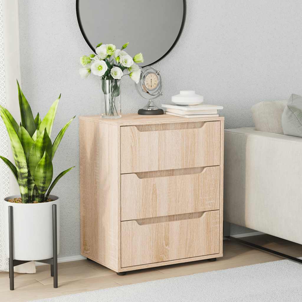 skænk VISNES 60x40x73 cm konstrueret træ sonoma-eg