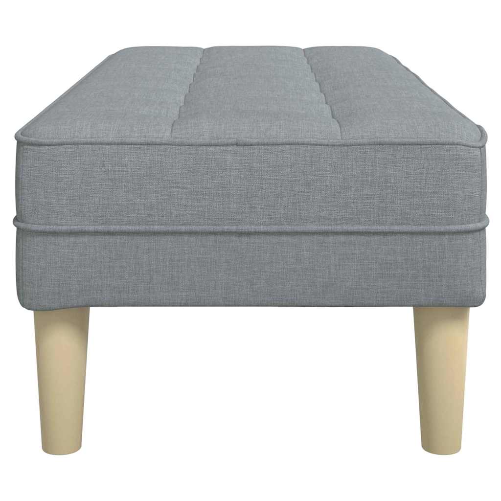 bænk med pude Lysegrå 113 x 57 x 39 cm Stof