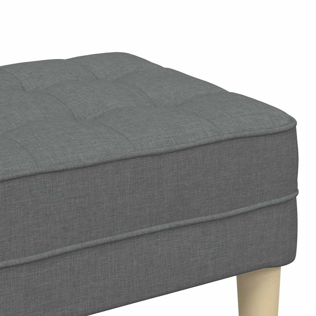 bænk med pude Mørkegrå 113 x 57 x 39 cm Stof
