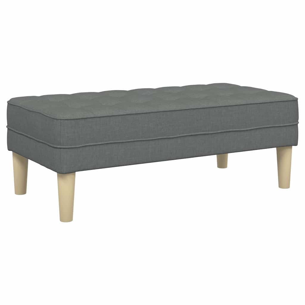 bænk med pude Mørkegrå 113 x 57 x 39 cm Stof