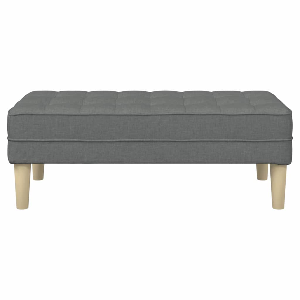 bænk med pude Mørkegrå 113 x 57 x 39 cm Stof