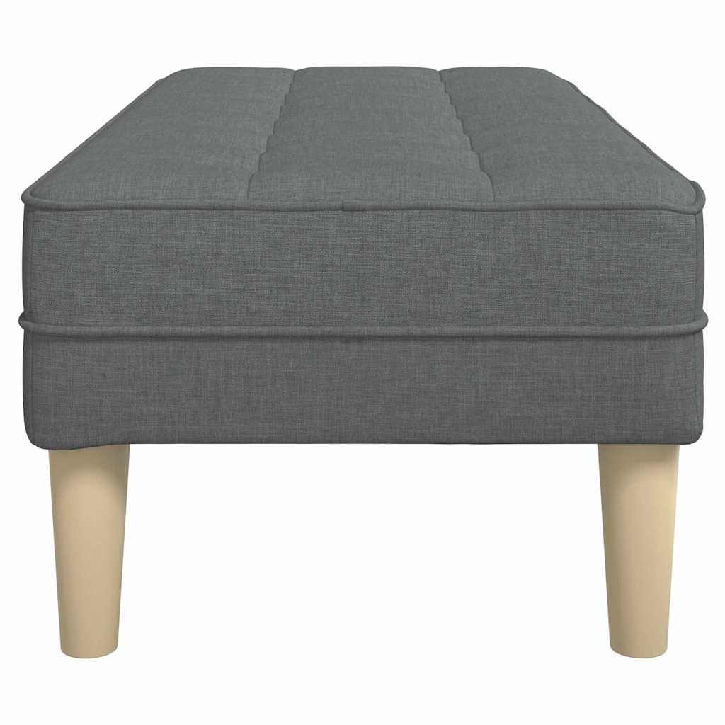 bænk med pude Mørkegrå 113 x 57 x 39 cm Stof