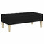 bænk med pude Sort 113 x 57 x 39 cm Stof