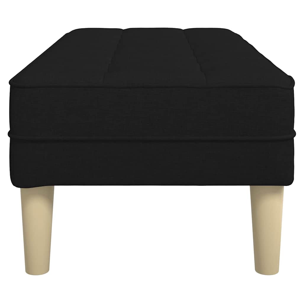 bænk med pude Sort 113 x 57 x 39 cm Stof