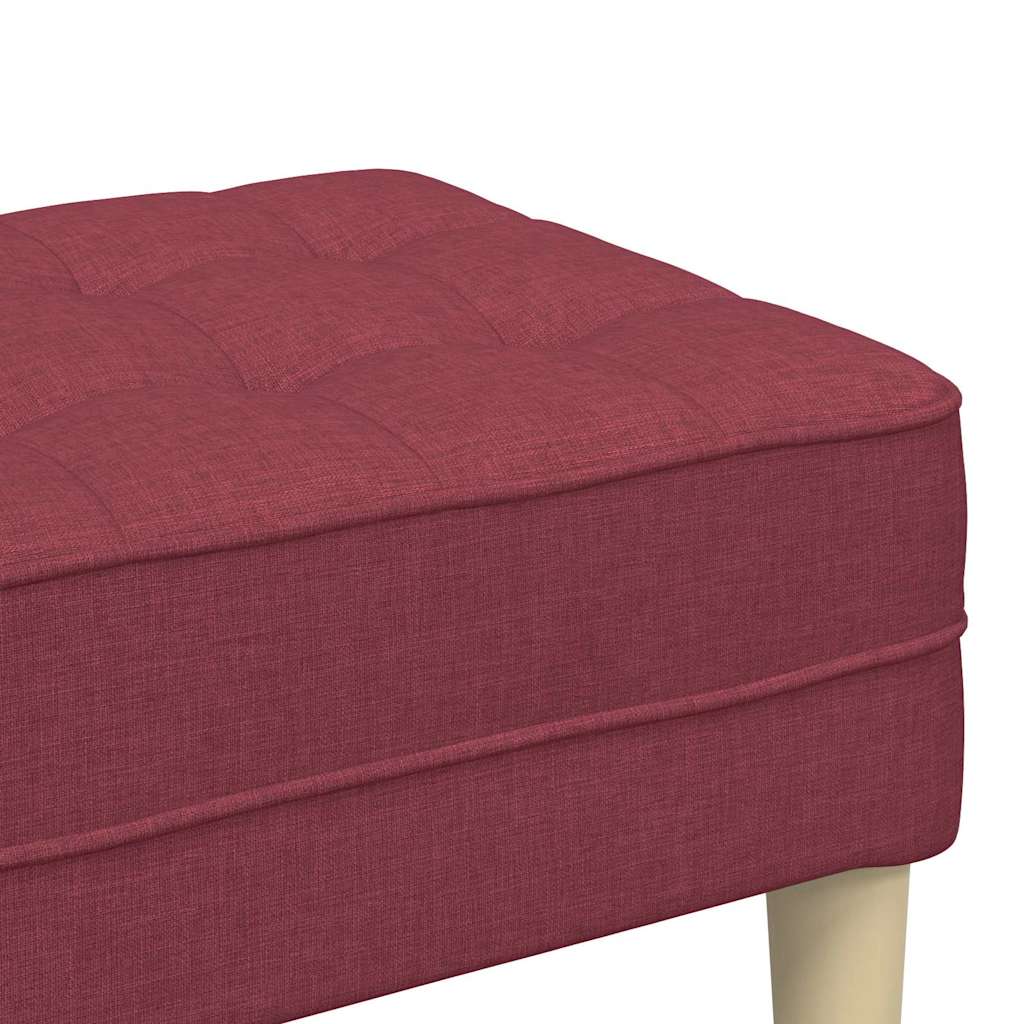 bænk med pude Vinrød 113 x 57 x 39 cm Stof