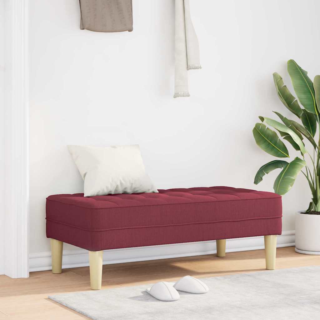 bænk med pude Vinrød 113 x 57 x 39 cm Stof