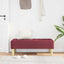 bænk med pude Vinrød 113 x 57 x 39 cm Stof