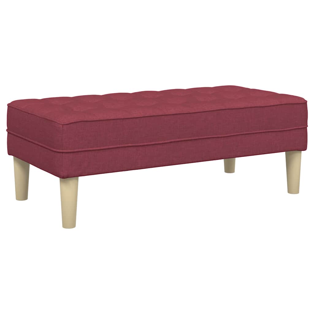bænk med pude Vinrød 113 x 57 x 39 cm Stof