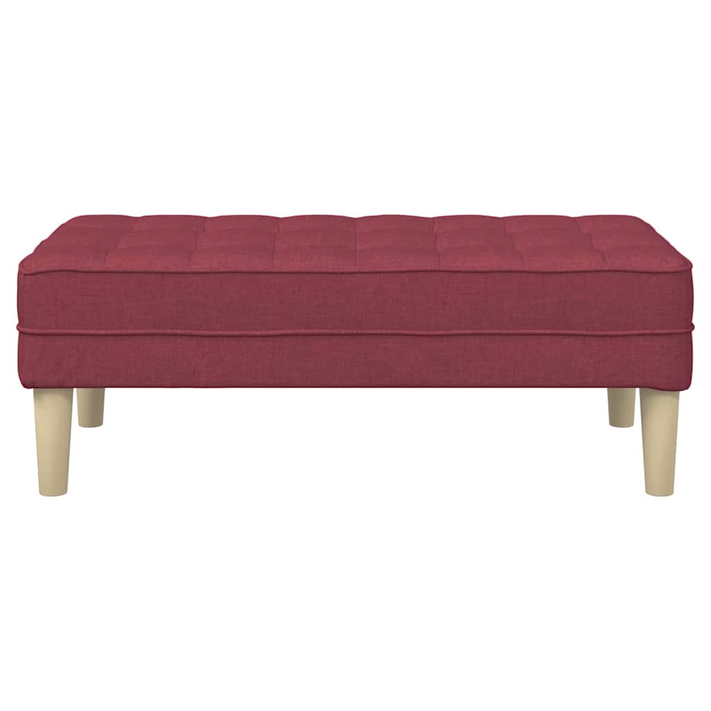 bænk med pude Vinrød 113 x 57 x 39 cm Stof