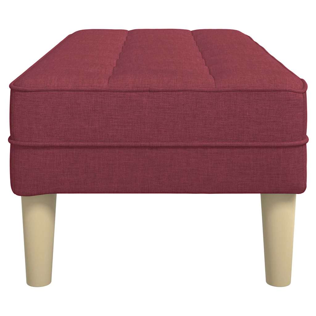 bænk med pude Vinrød 113 x 57 x 39 cm Stof