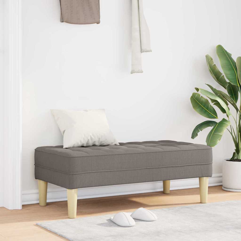 bænk Gråbrun 113 x 57 x 39 cm Stof