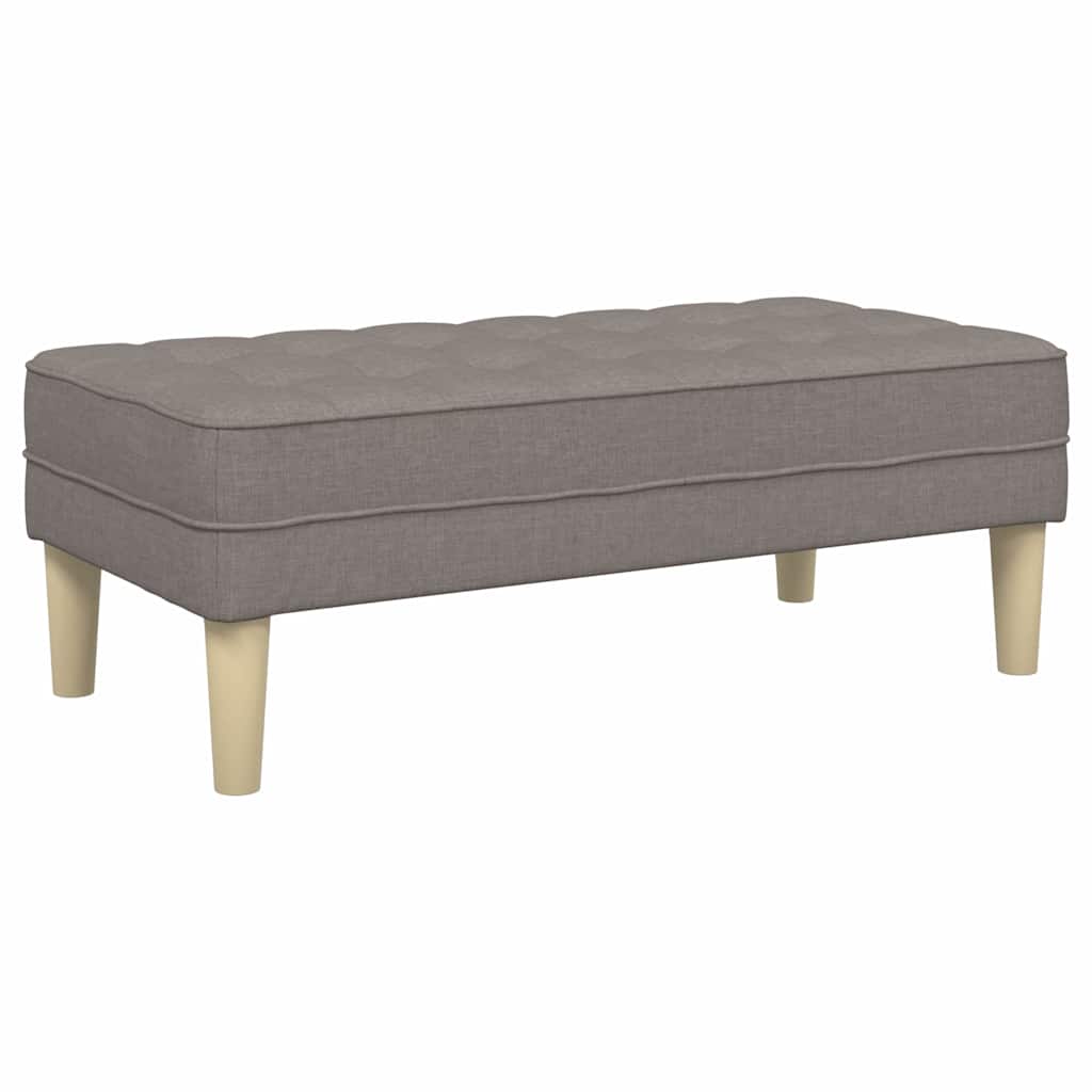 bænk Gråbrun 113 x 57 x 39 cm Stof