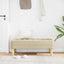 bænk med pude Creme 113 x 57 x 39 cm Stof