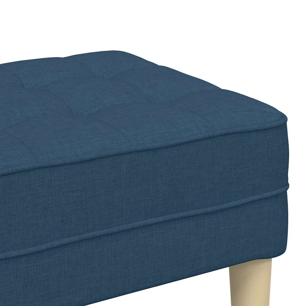 bænk med pude Blå 113 x 57 x 39 cm Stof