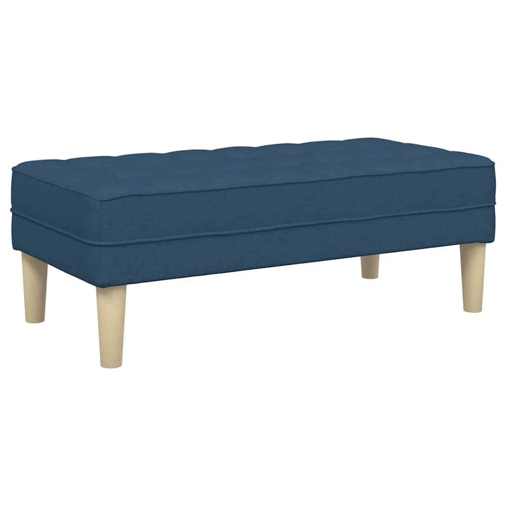 bænk med pude Blå 113 x 57 x 39 cm Stof