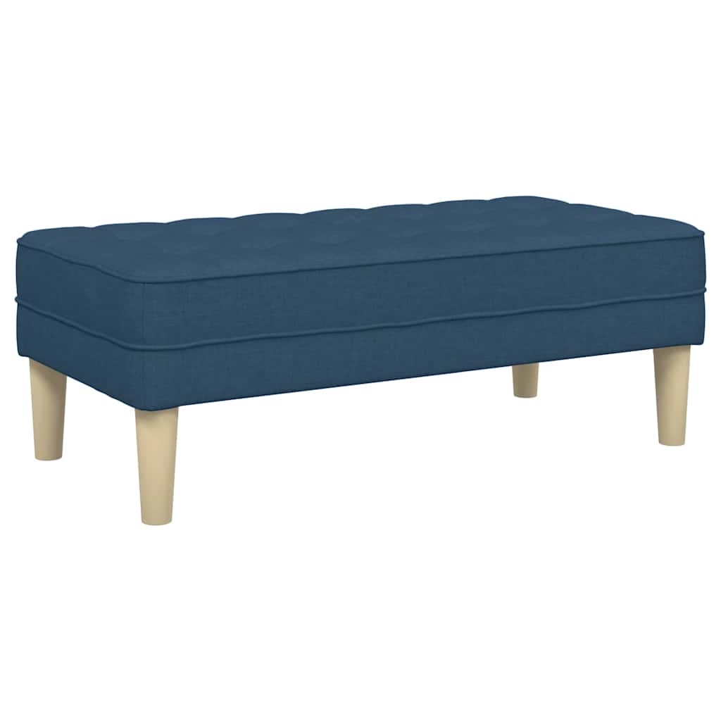 bænk med pude Blå 113 x 57 x 39 cm Stof