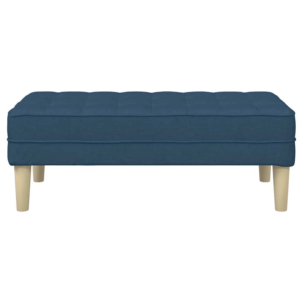 bænk med pude Blå 113 x 57 x 39 cm Stof