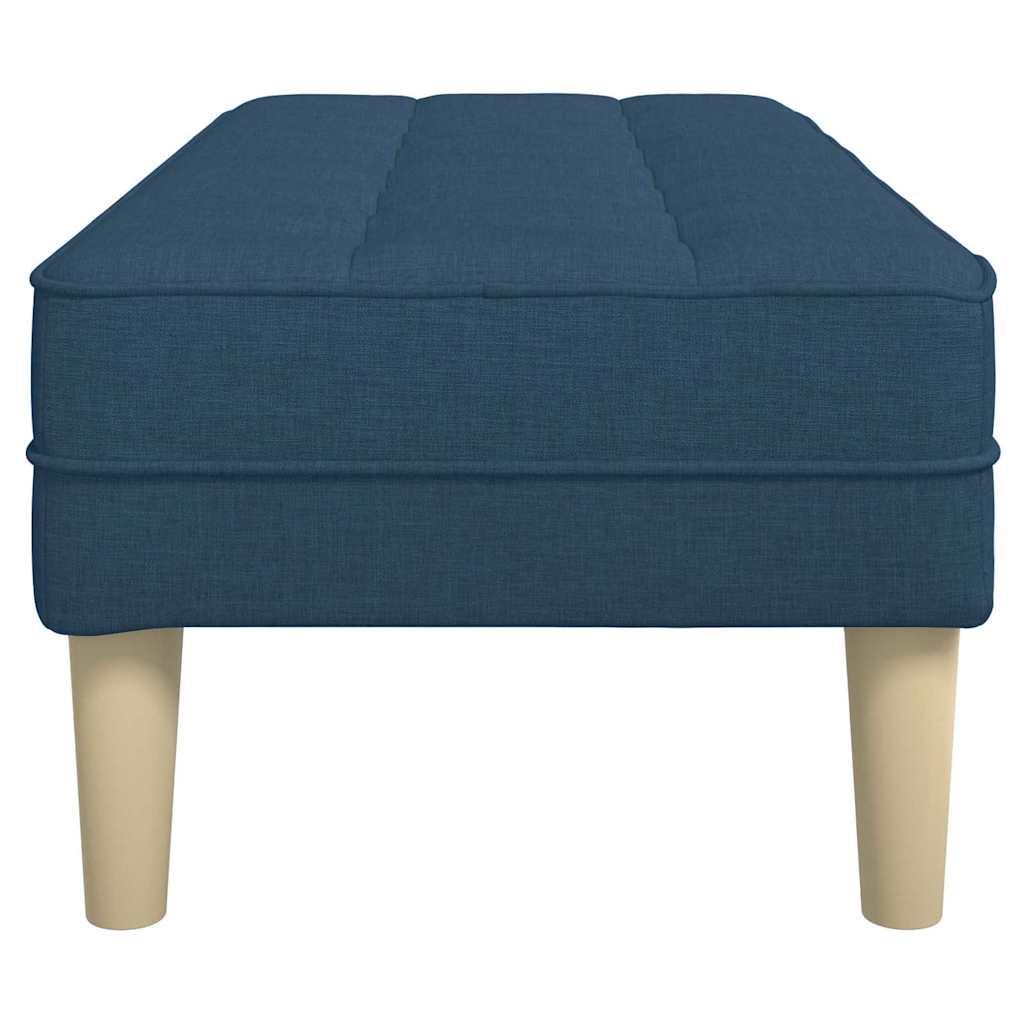 bænk med pude Blå 113 x 57 x 39 cm Stof