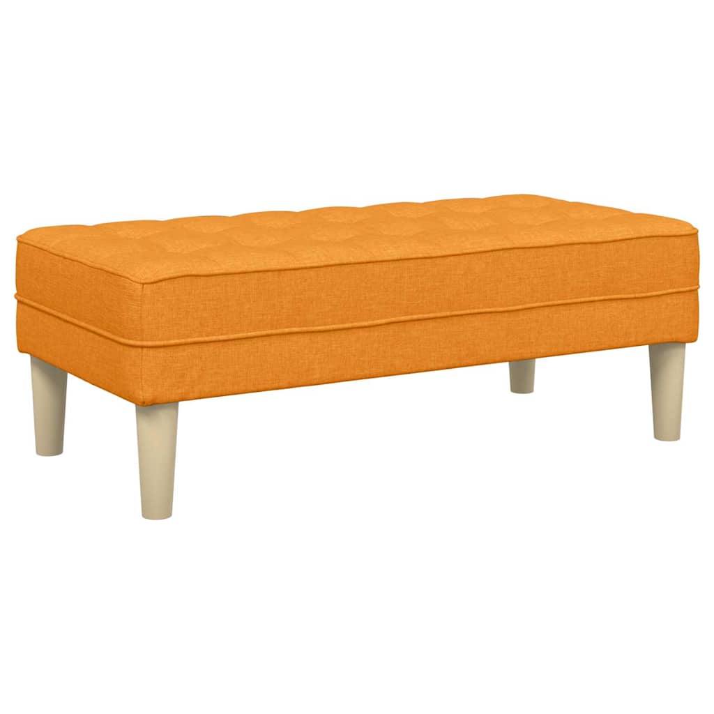 bænk med pude Mørk Gul 113 x 57 x 39 cm Stof
