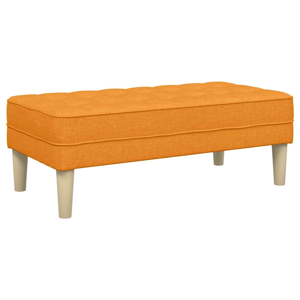 bænk med pude Mørk Gul 113 x 57 x 39 cm Stof