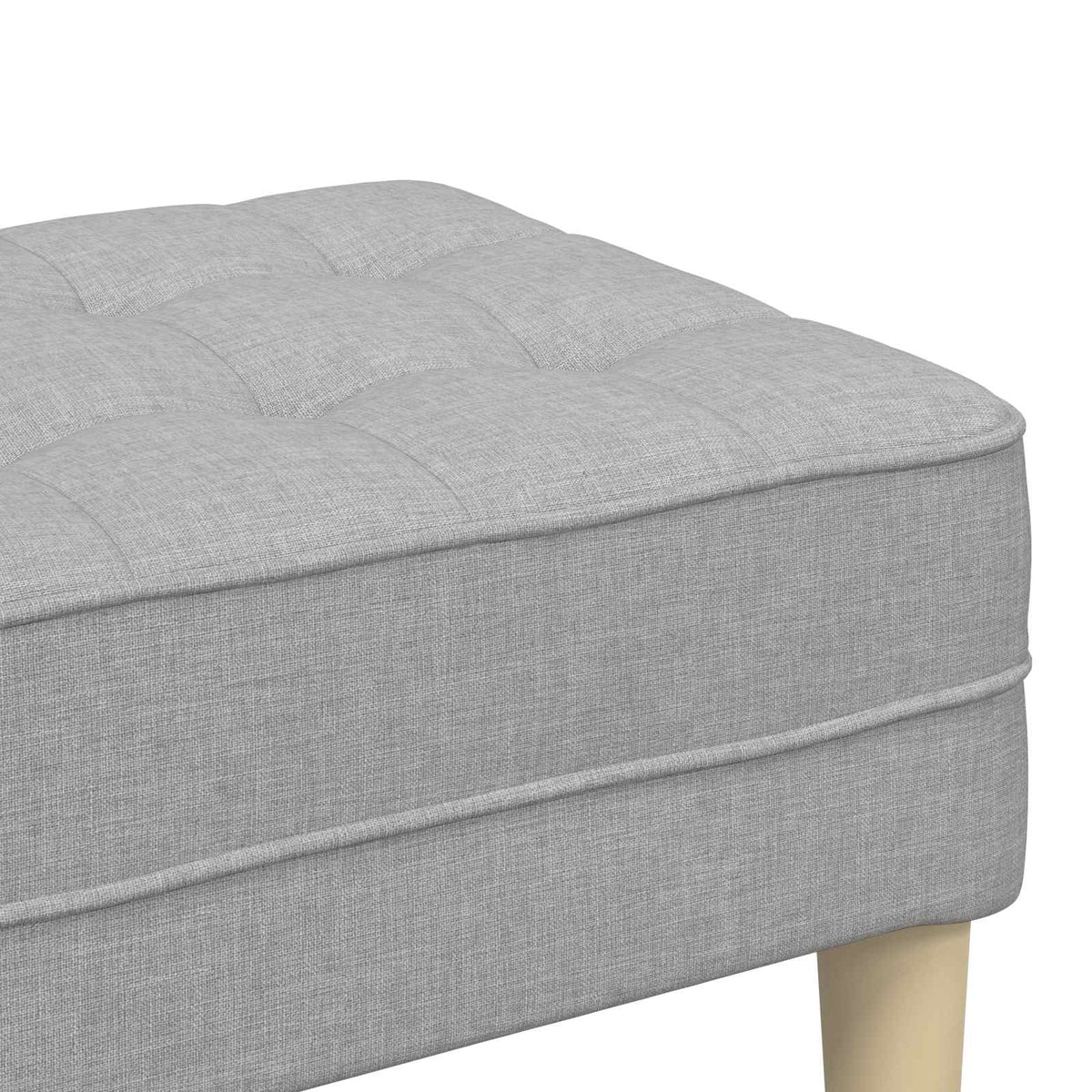 bænk med pude Skygrå 113 x 57 x 39 cm Stof