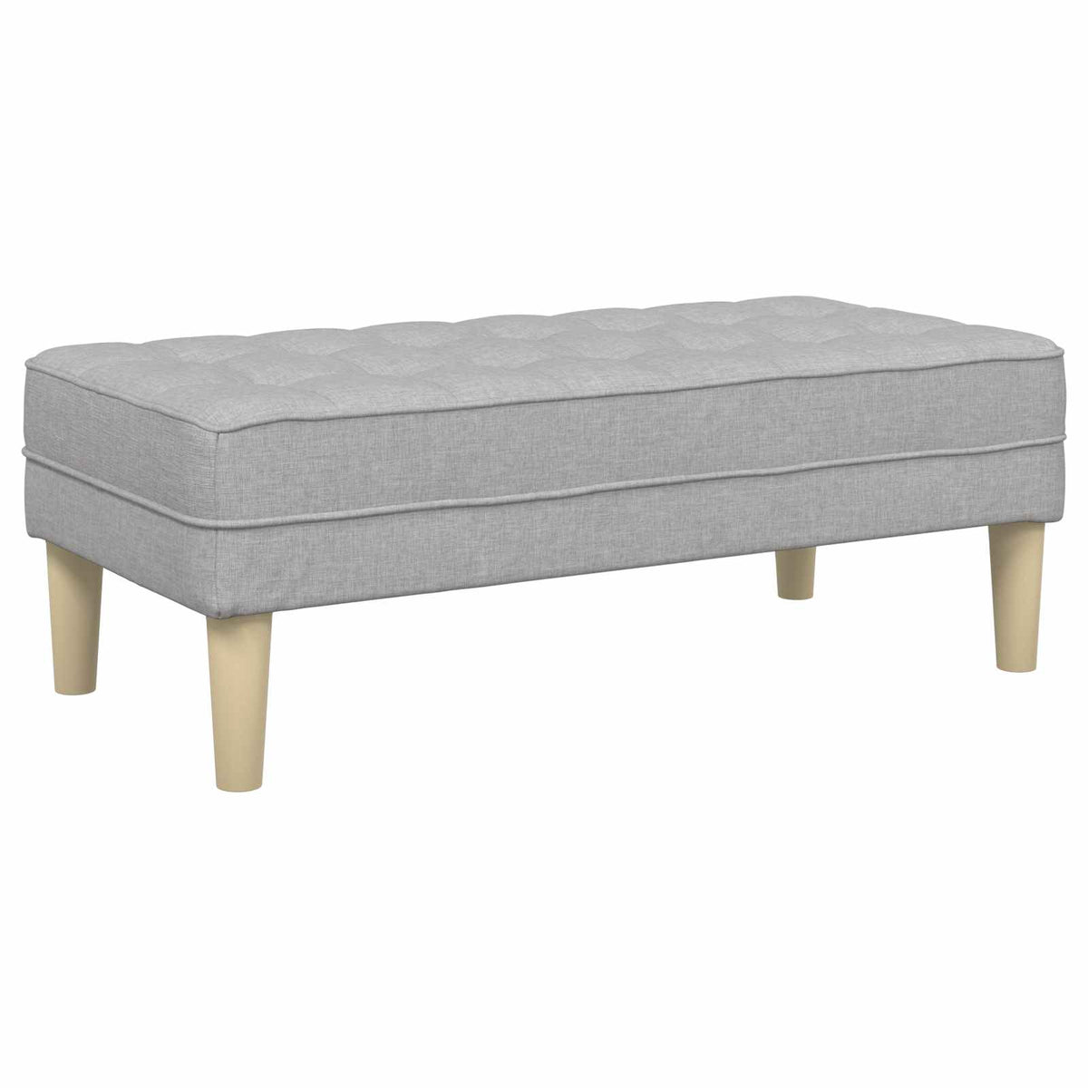 bænk med pude Skygrå 113 x 57 x 39 cm Stof