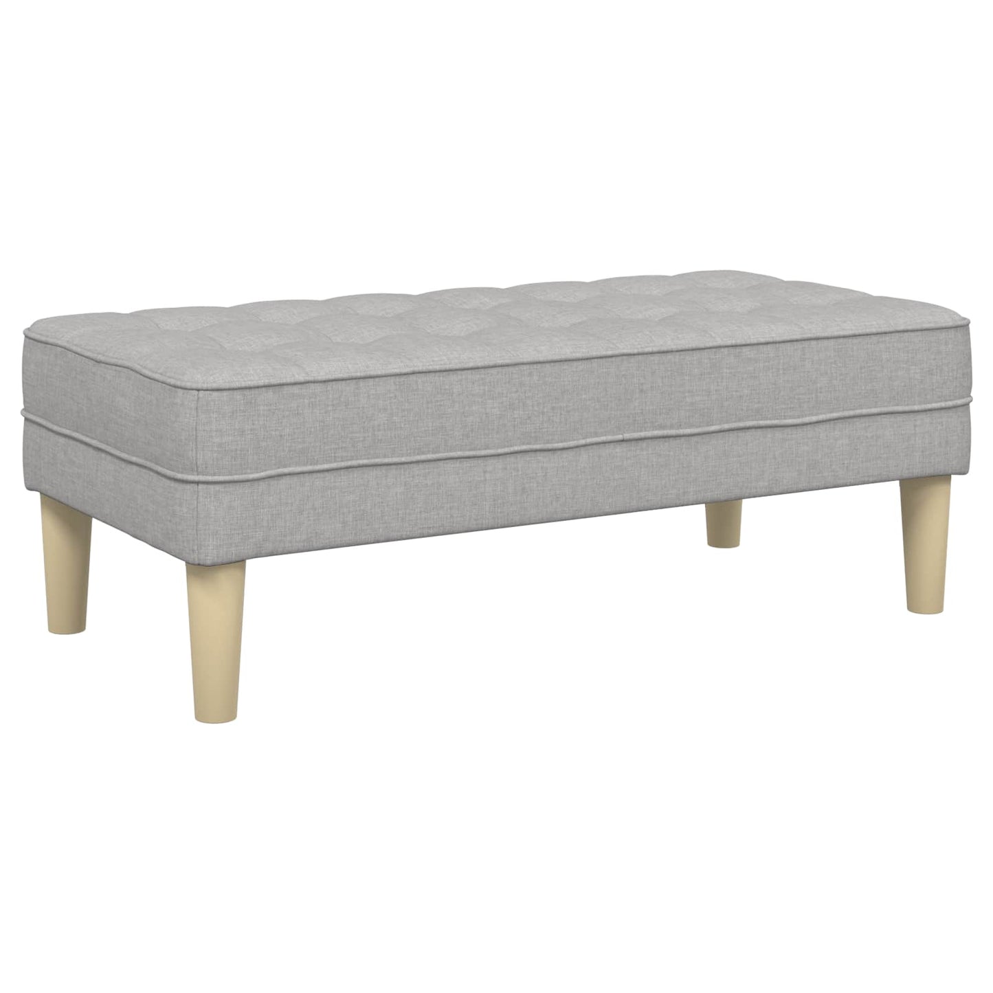 bænk med pude Skygrå 113 x 57 x 39 cm Stof
