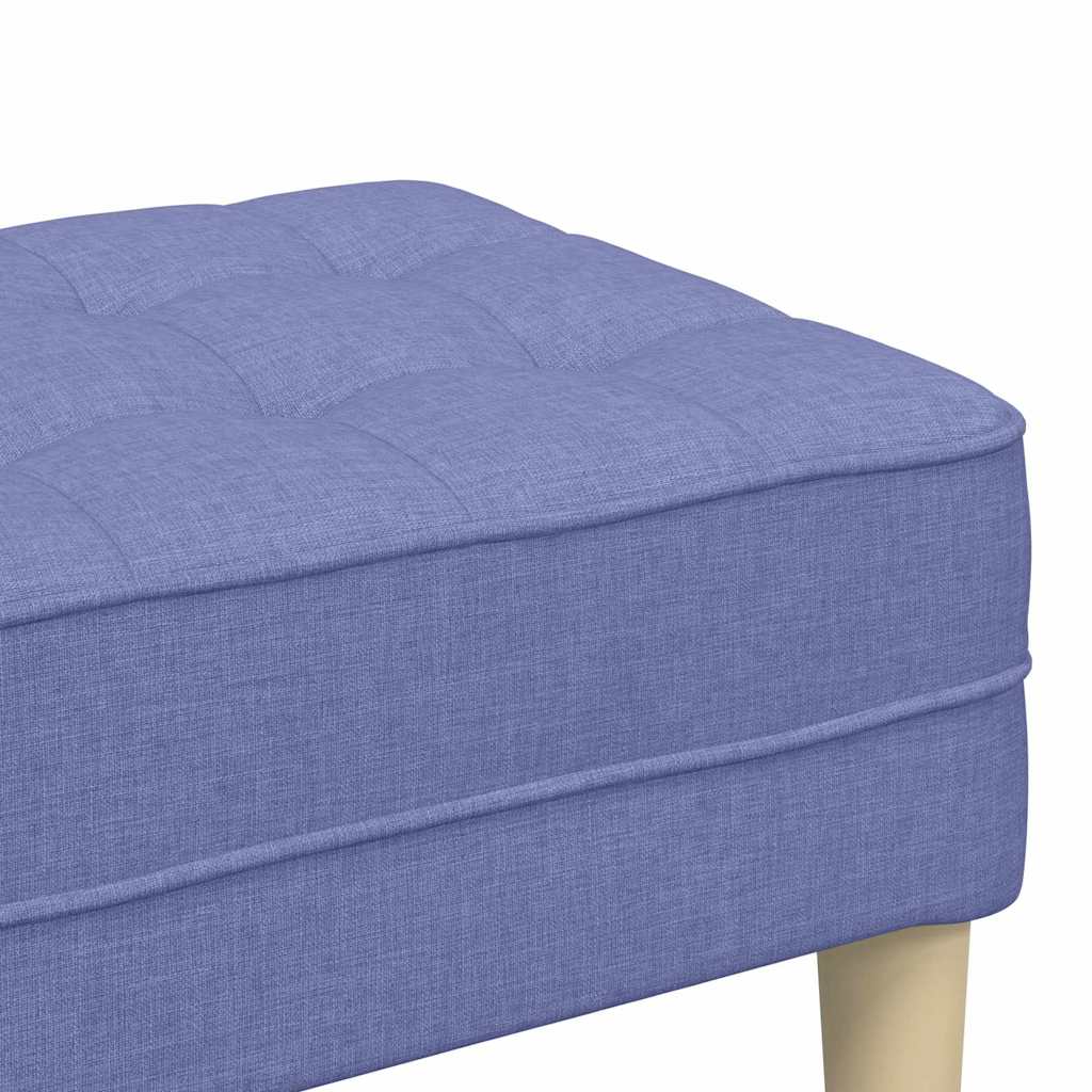 bænk med pude Jeans blå 113 x 57 x 39 cm Stof