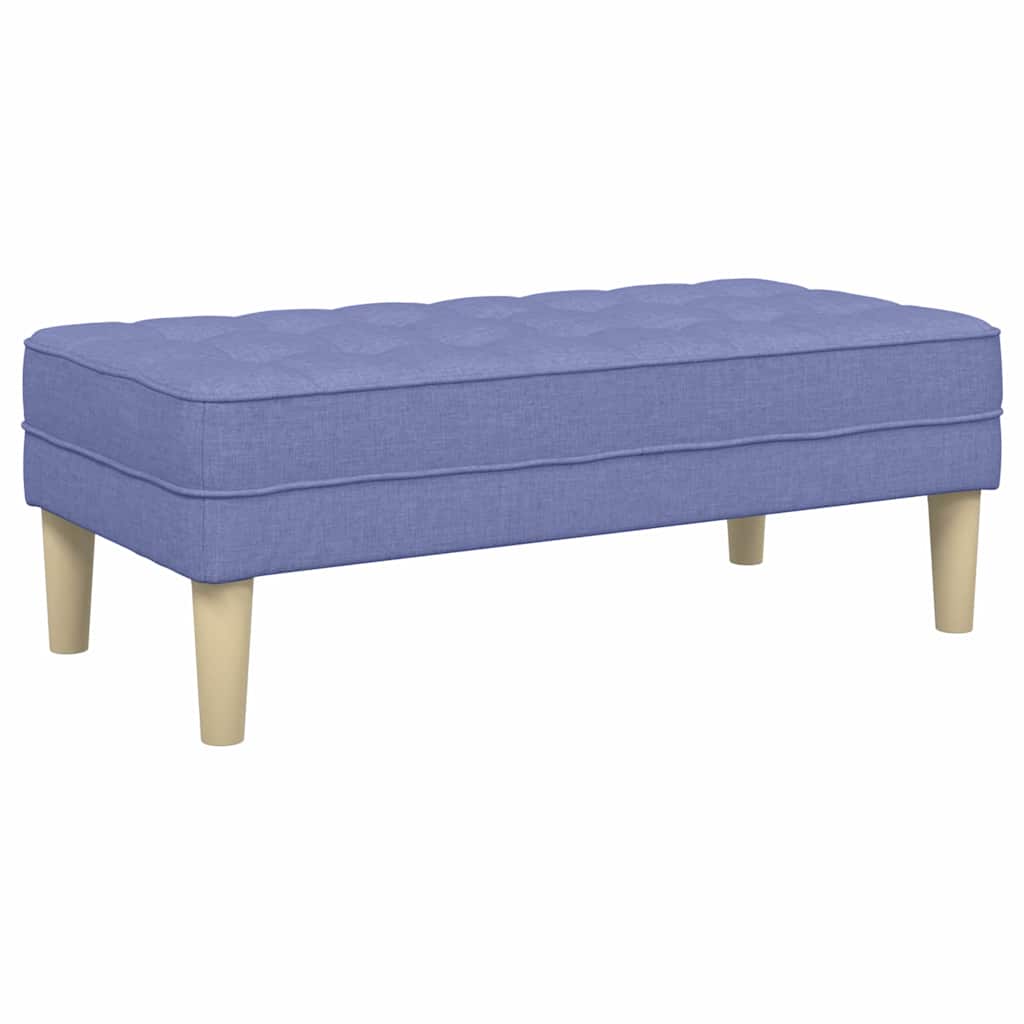 bænk med pude Jeans blå 113 x 57 x 39 cm Stof