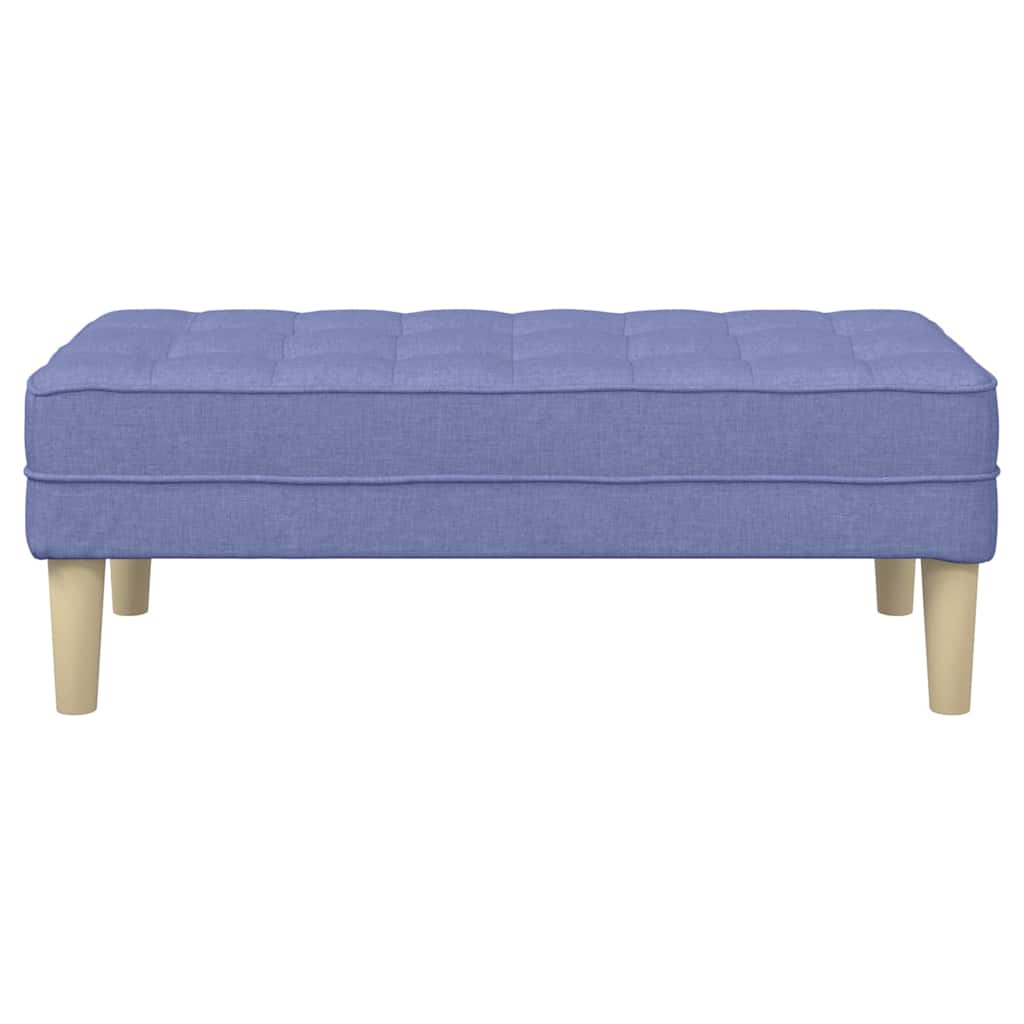 bænk med pude Jeans blå 113 x 57 x 39 cm Stof
