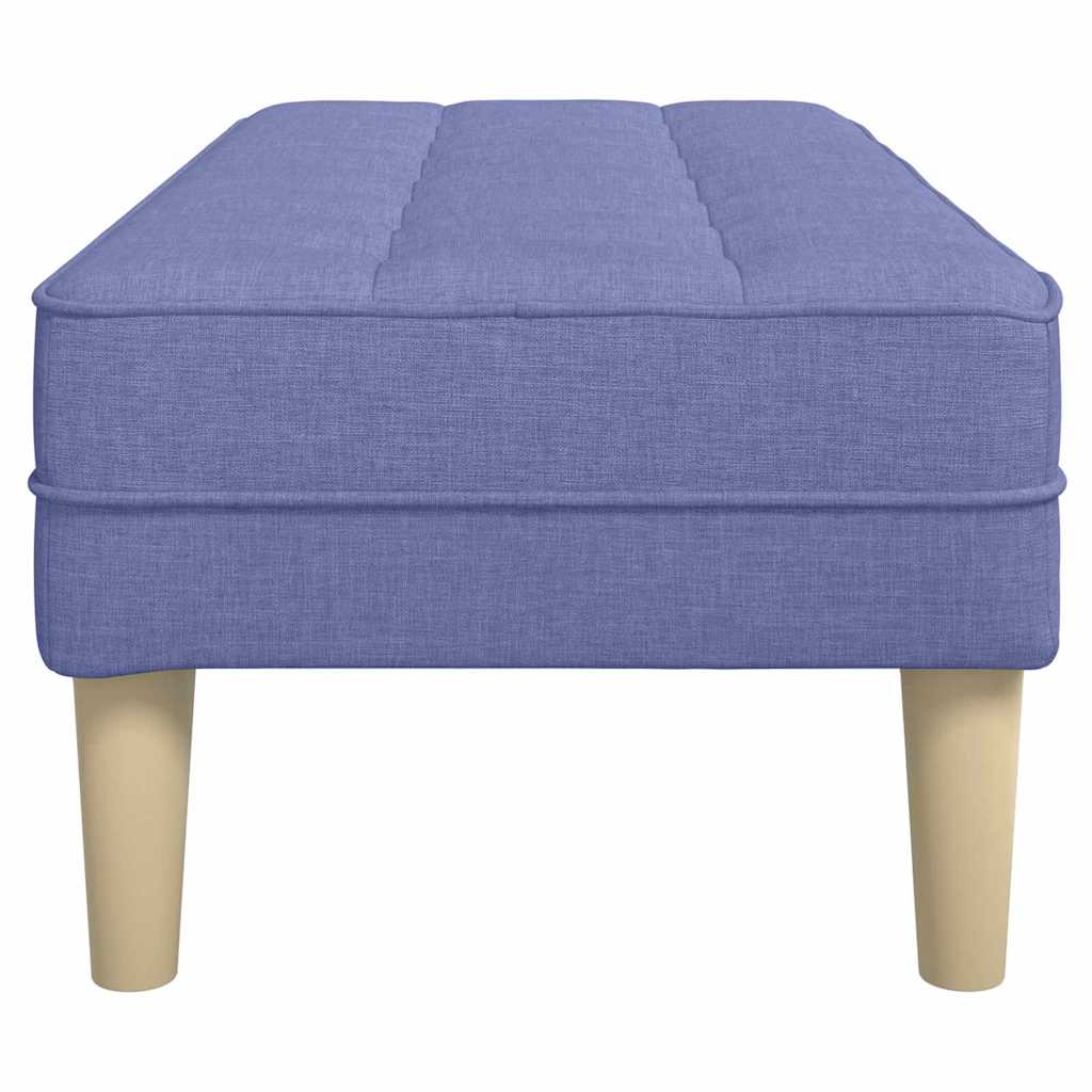 bænk med pude Jeans blå 113 x 57 x 39 cm Stof