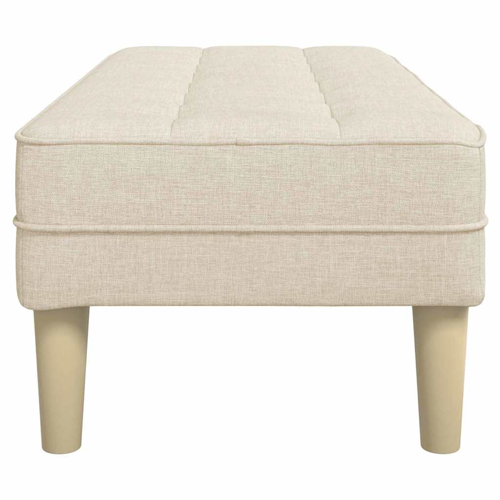 bænk med pude Linned 113 x 57 x 39 cm Stof