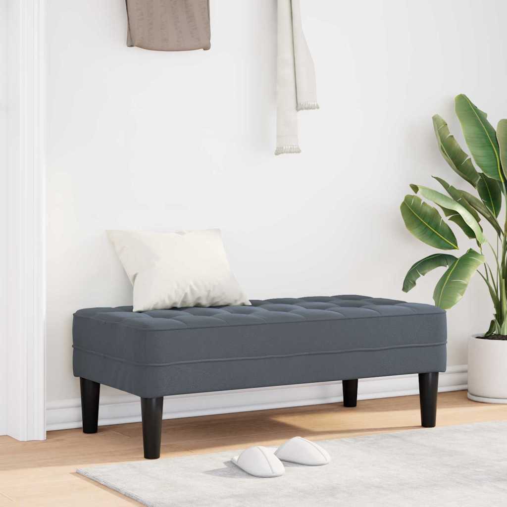 bænk med pude Mørkegrå 113 x 57 x 39 cm Fløjl