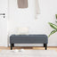 bænk med pude Mørkegrå 113 x 57 x 39 cm Fløjl