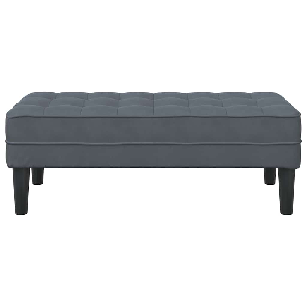 bænk med pude Mørkegrå 113 x 57 x 39 cm Fløjl