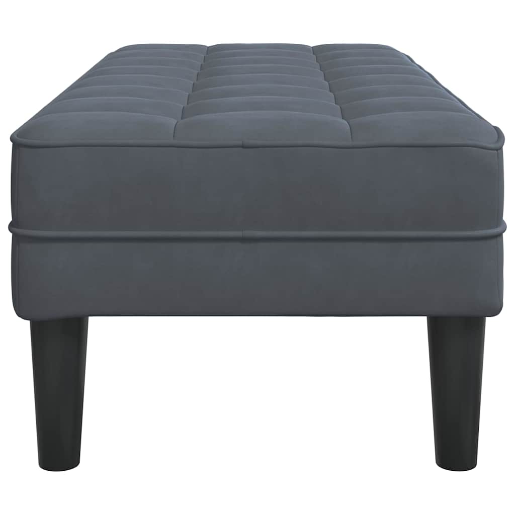 bænk med pude Mørkegrå 113 x 57 x 39 cm Fløjl