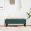 bænk med pude Mørkegrøn 113 x 57 x 39 cm Fløjl