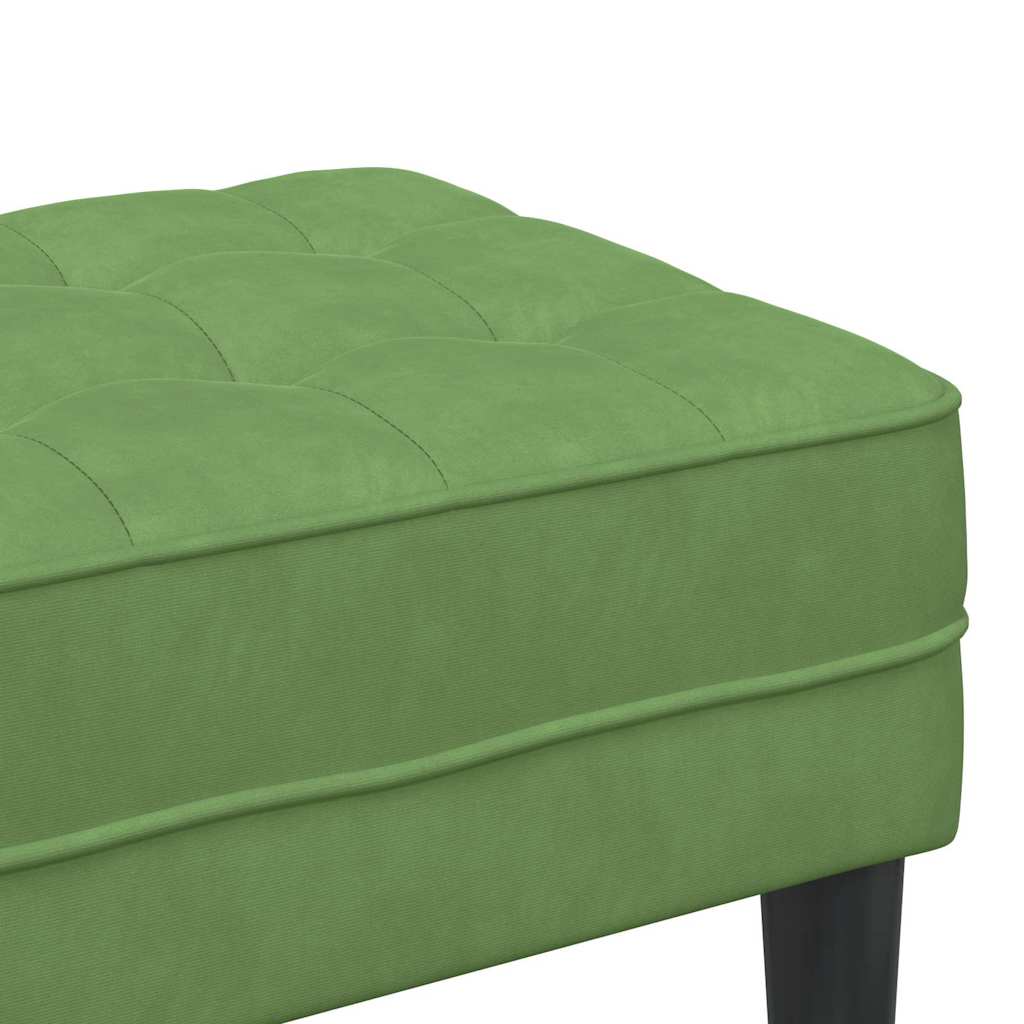 bænk med pude Lys grøn 113 x 57 x 39 cm Fløjl