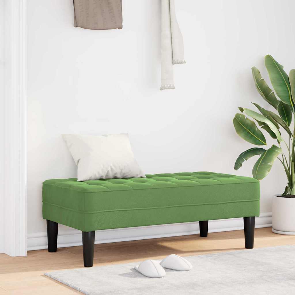 bænk med pude Lys grøn 113 x 57 x 39 cm Fløjl